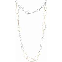 Bicolor-Gliederkette mit diamantierten Gliedern