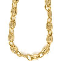 Markante Goldkette mit Marine-Gliedern