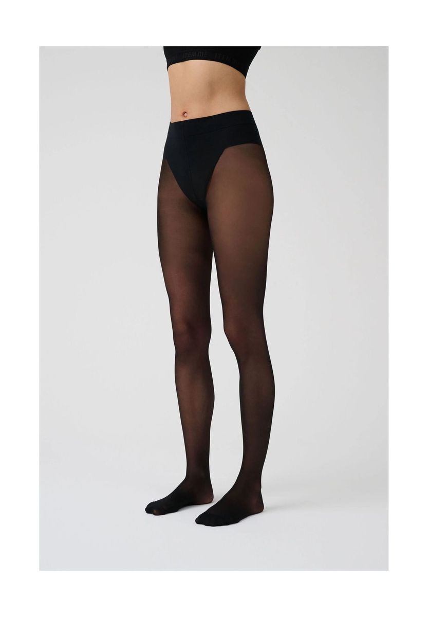 Schwarze, transparente 15 Denier Feinstrumpfhose