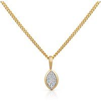 Goldkette mit Marquise-Diamantanhänger