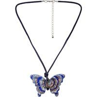 Kordelkette mit marmoriertem Glasschmetterling