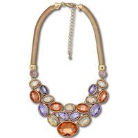 Prachtvolles mehrfarbiges Kristall-Statement-Collier