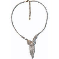 Elegantes Strass-Collier mit Blumenmotiv
