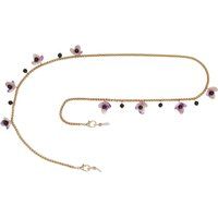 Florale goldfarbene Brillenkette