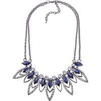 Elegantes Statement-Collier mit Navette-Kristallen