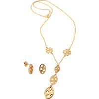 Filigranes Kleeblatt-Schmuckset
