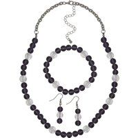 Amethyst und Bergkristall Schmuckset