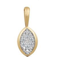 Marquise Diamant Bicolor Gold Anhänger