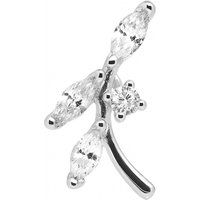 Filigranes Zweig-Piercing mit Zirkonia