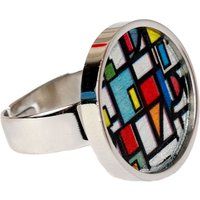 Statement-Ring mit geometrischem Kunstdesign