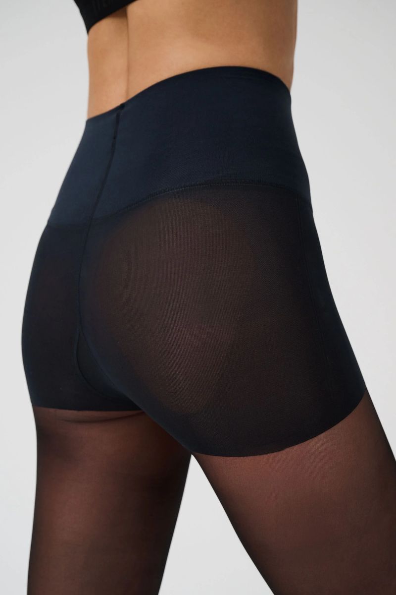 Formende, transparente Strumpfhose mit Kontrollbund
