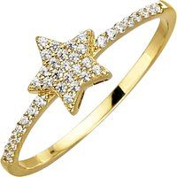 Goldring mit Pavé-Sternmotiv