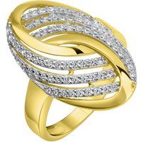 Verflochtener Bicolor Gold Statement Ring