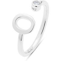 Alphabet Initialen Ring aus Sterlingsilber