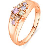 Mehrfarbiger Zirkonia-Cluster-Ring