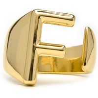 Markanter Alphabet-Initialen-Statement-Ring