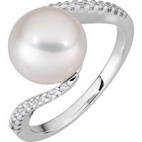 Eleganter Weißgoldring mit Perle