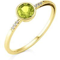 Zierlicher Peridot- und Diamantring