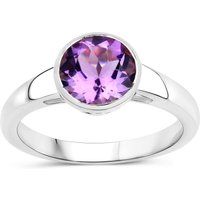 Minimalistischer Amethyst-Ring mit Zargenfassung