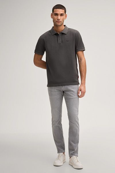 Joop! Jeans Ambrosian Herren Poloshirt aus schwarzem Piqué-Baumwolle