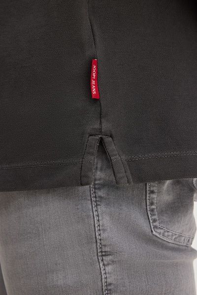 Joop! Jeans Ambrosian Herren Poloshirt aus schwarzem Piqué-Baumwolle