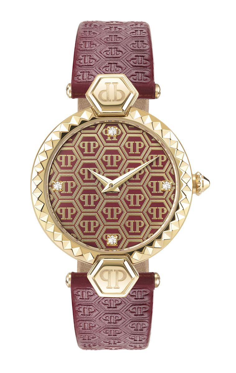 Armbanduhr mit hexagonaler Textur