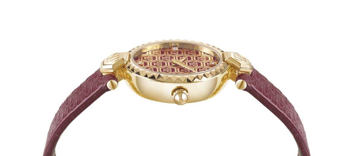 Armbanduhr mit hexagonaler Textur