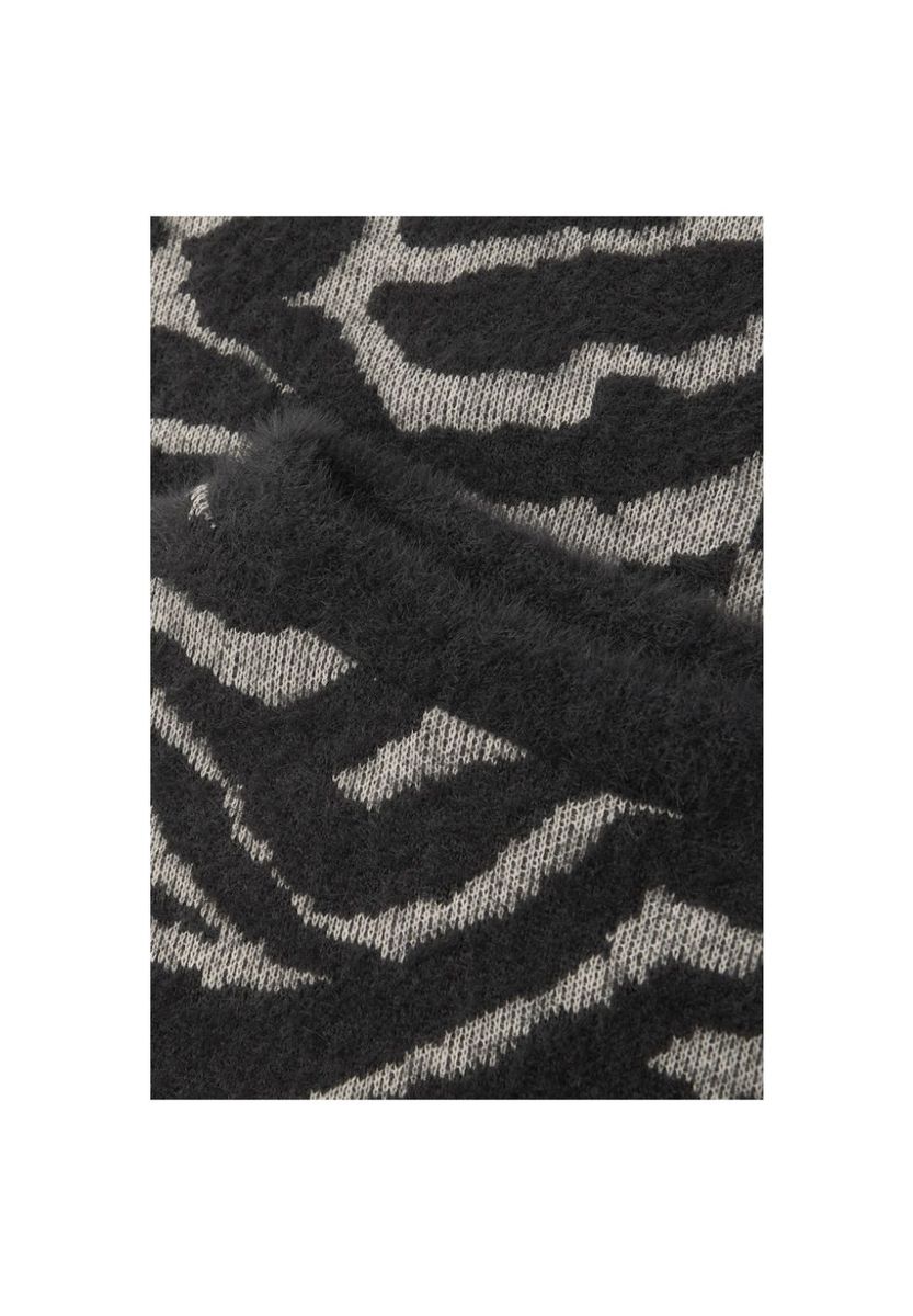 Pullover mit Zebra-Muster und Rundhalsausschnitt