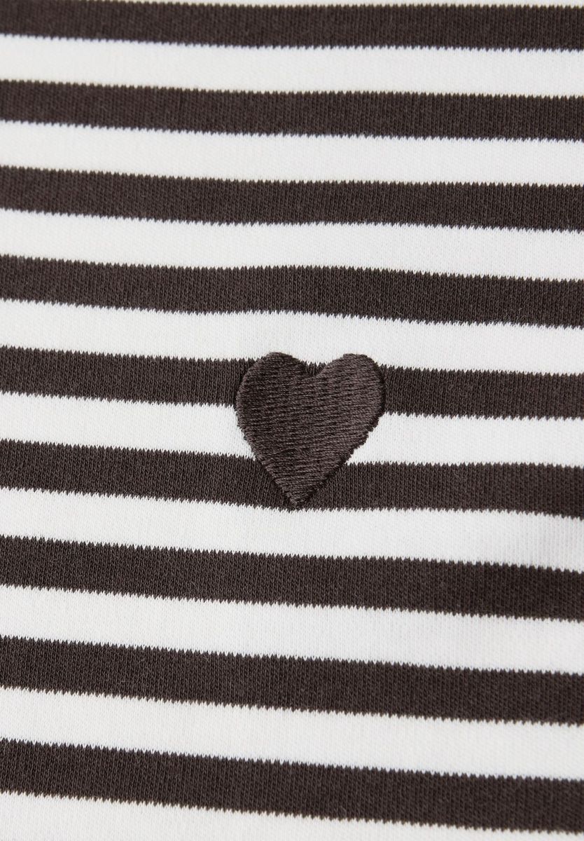 Gestreiftes Baumwoll Langarmshirt