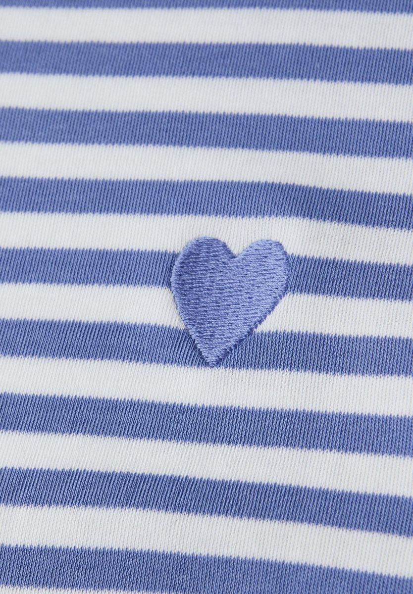 Gestreiftes Langarmshirt aus Baumwolle