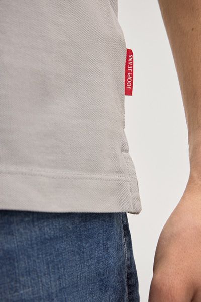 Joop! Ambrosian Hellgraues Poloshirt Stretch Bio-Baumwolle