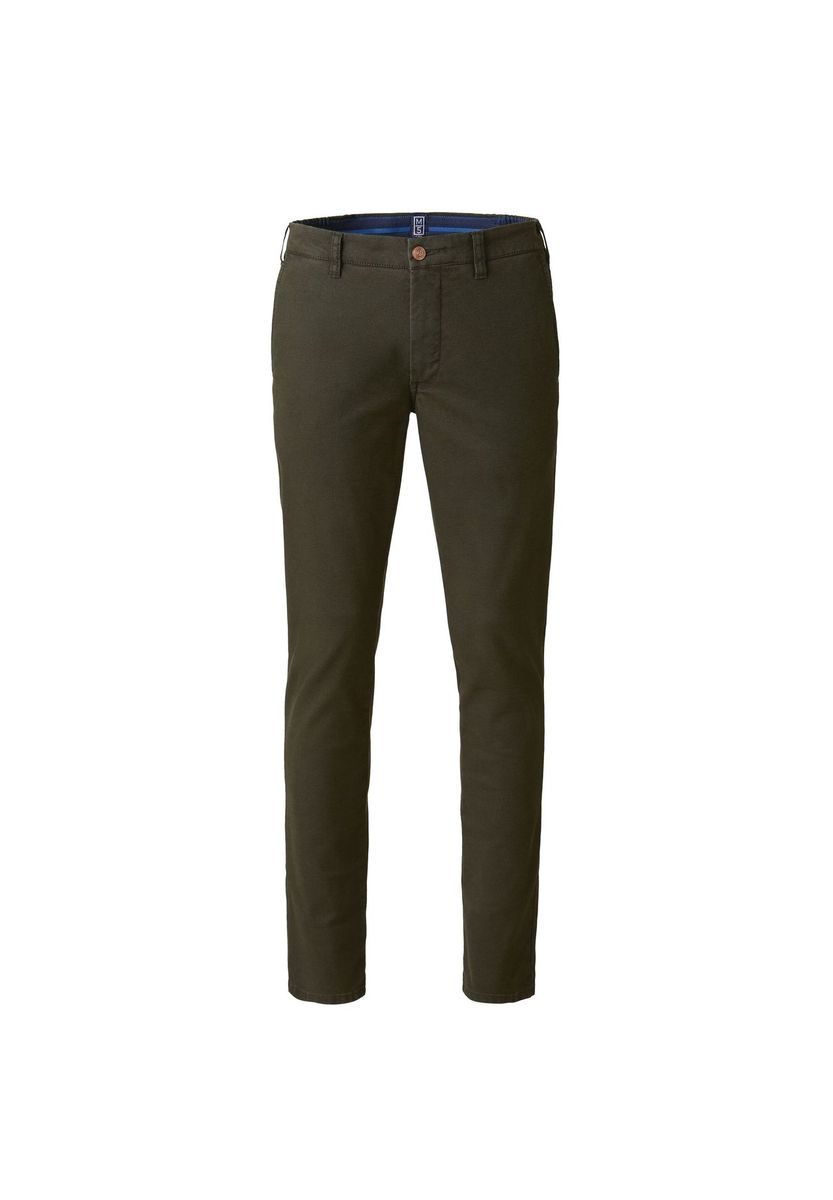 Moderne Stretch Chinohose in Oliv