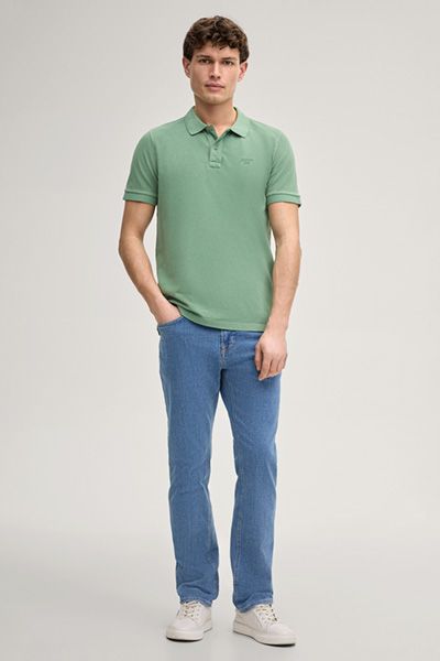 Joop! Ambrosian Grünes Piqué-Poloshirt aus Baumwolle mit kurzen Ärmeln