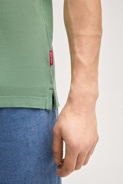 Joop! Ambrosian Grünes Piqué-Poloshirt aus Baumwolle mit kurzen Ärmeln