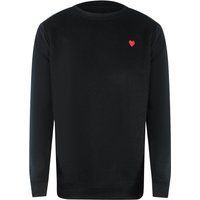Klassisches Sweatshirt mit Herz-Stickerei