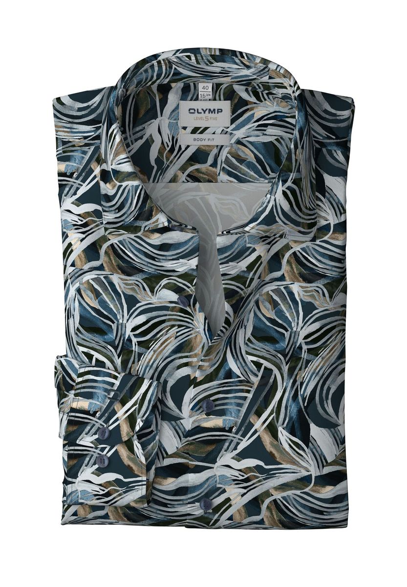 Langarmhemd mit abstraktem Muster