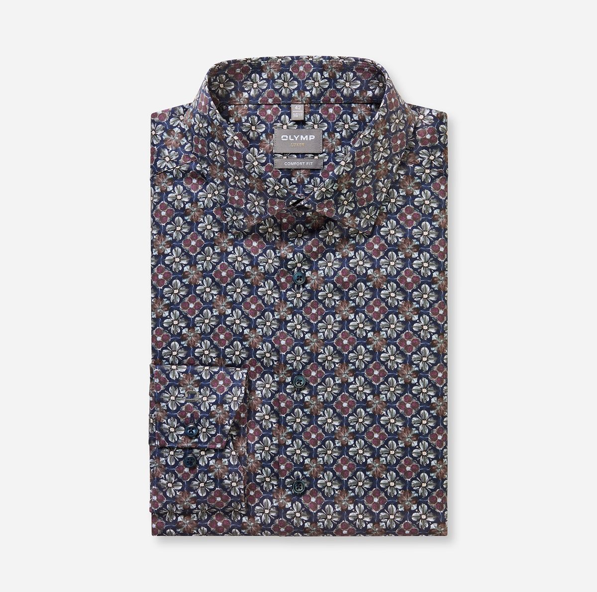 Herren Hemd mit Blumenmuster, Comfort Fit