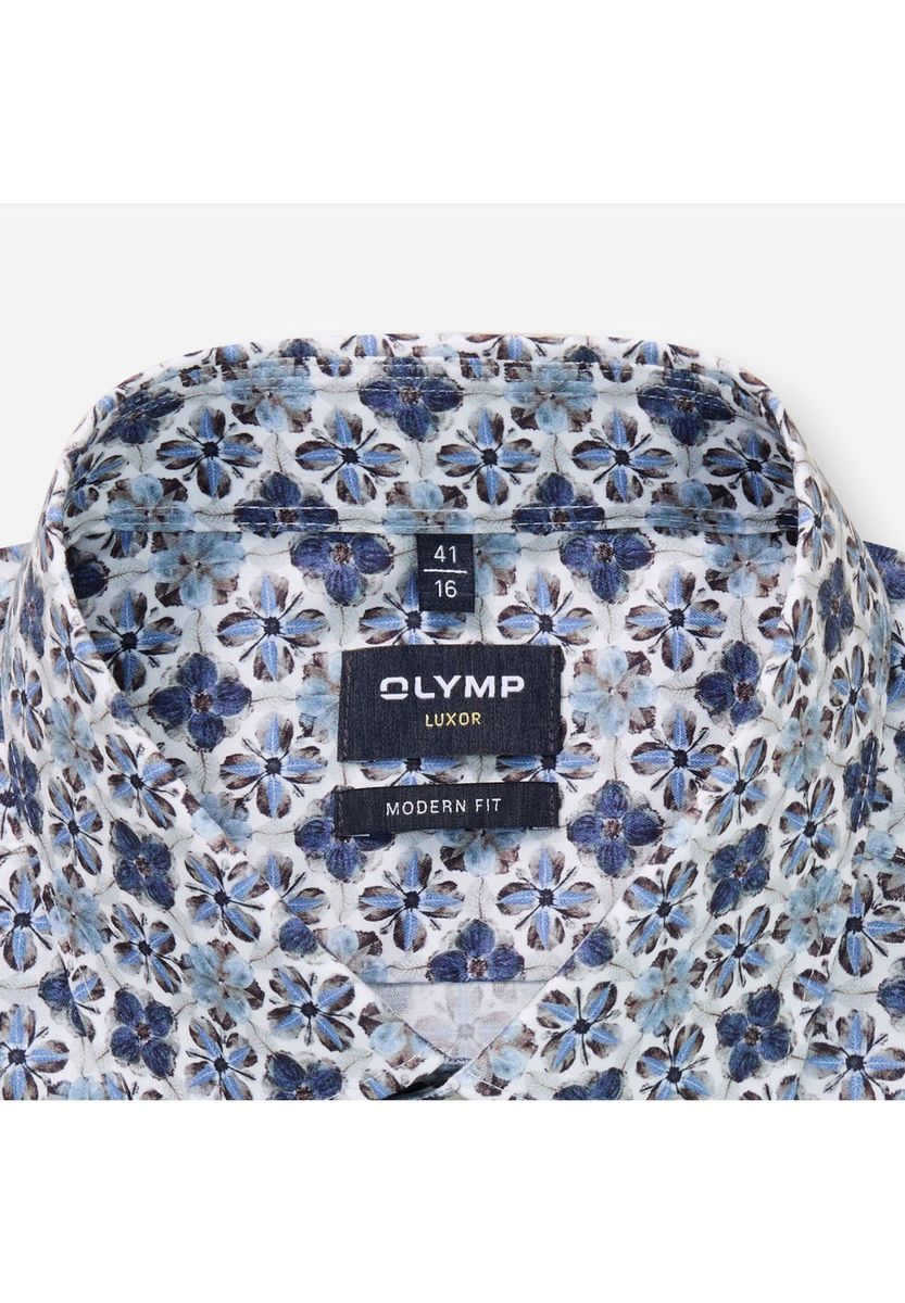 Gemustertes Modern Fit Langarmhemd