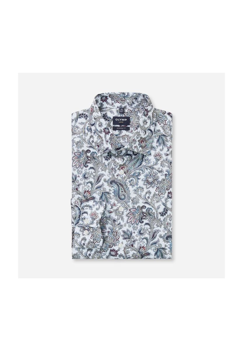 Gemustertes Modern Fit Langarmhemd