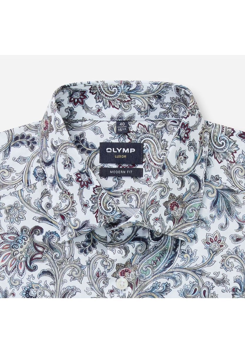 Gemustertes Modern Fit Langarmhemd