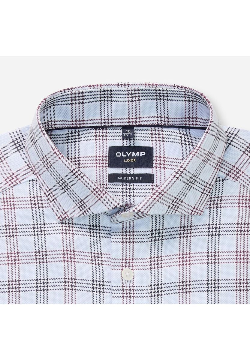 Modern Fit Langarm Plaid Hemd