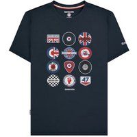 Baumwoll-T-Shirt mit Grafik-Badges