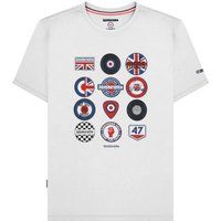 Baumwoll-T-Shirt mit Grafik-Badge-Print