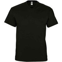Klassisches V-Ausschnitt Baumwoll T-Shirt