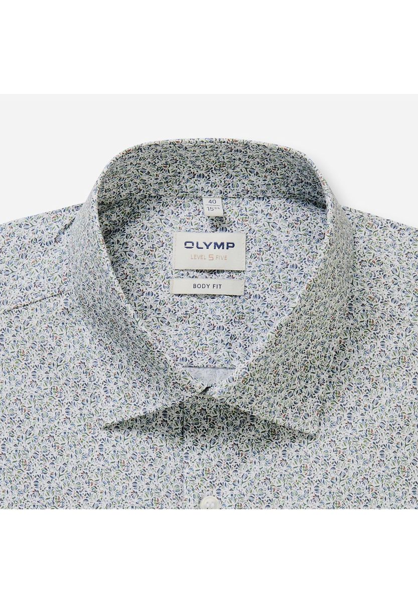 Modernes Businesshemd mit Blumendruck