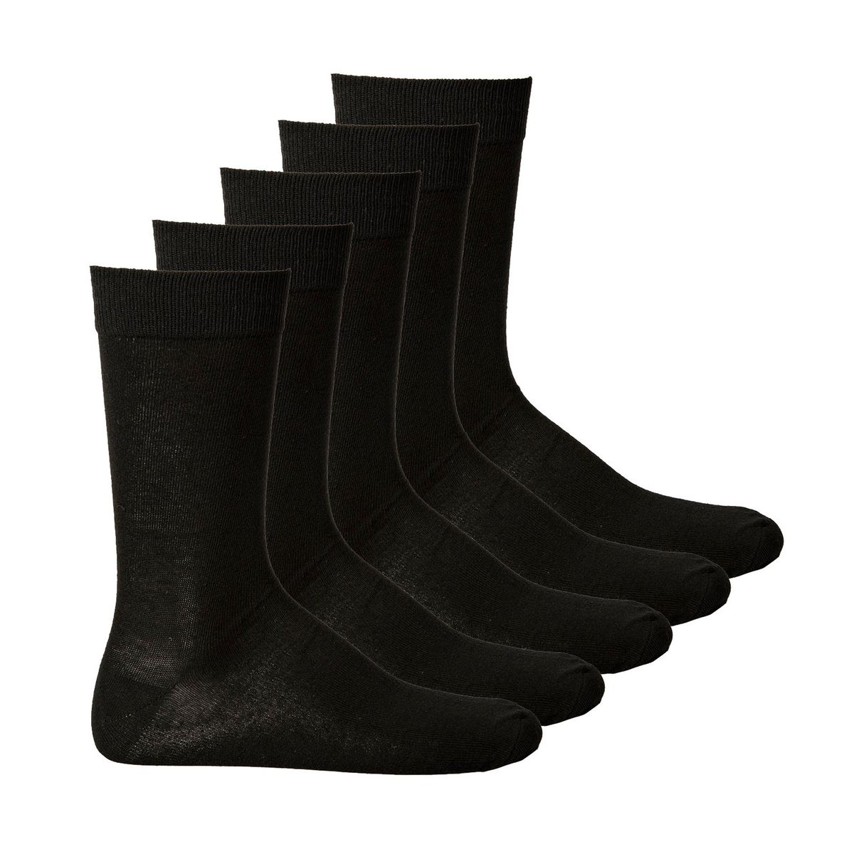 Klassische gerippte Baumwoll-Crew-Socken