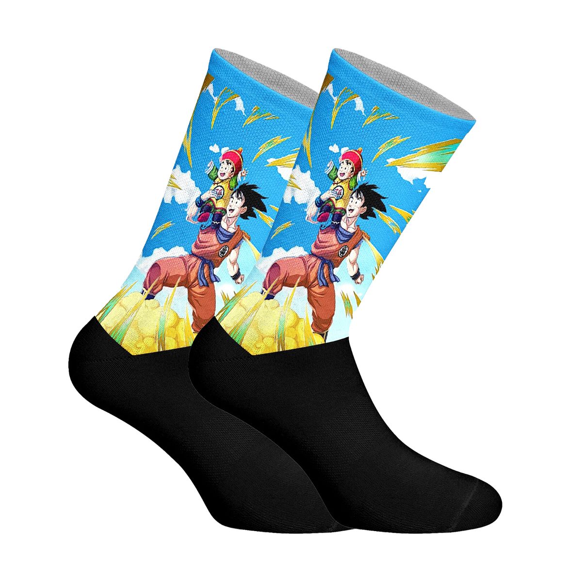 Crew-Socken mit Anime-Grafikdruck