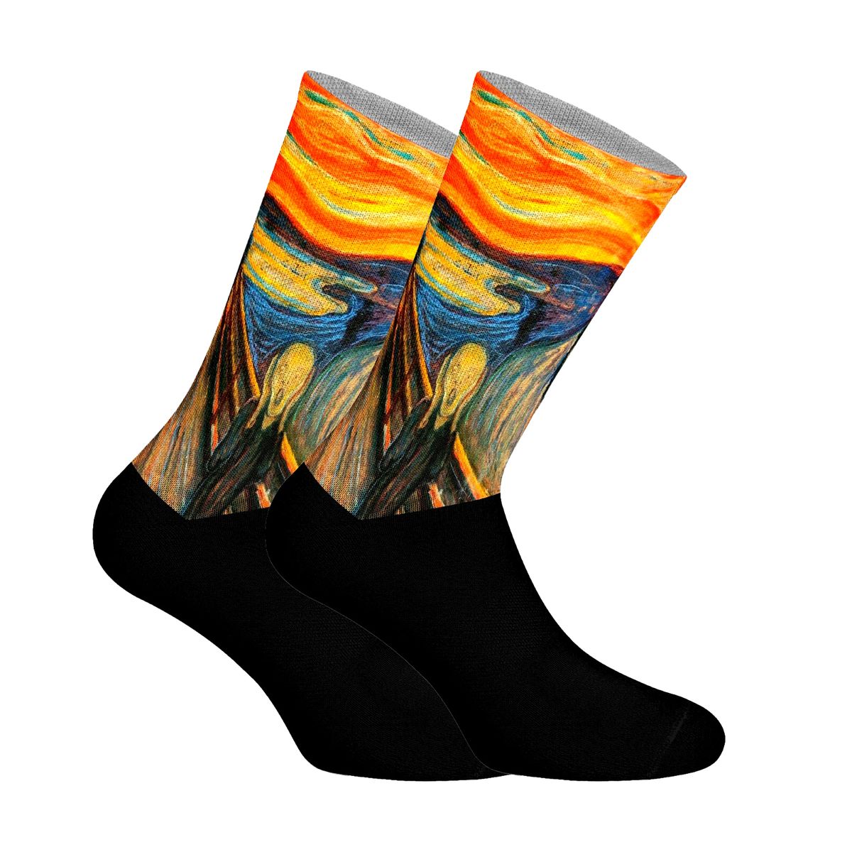 Künstlerische Socken mit Schrei-Print