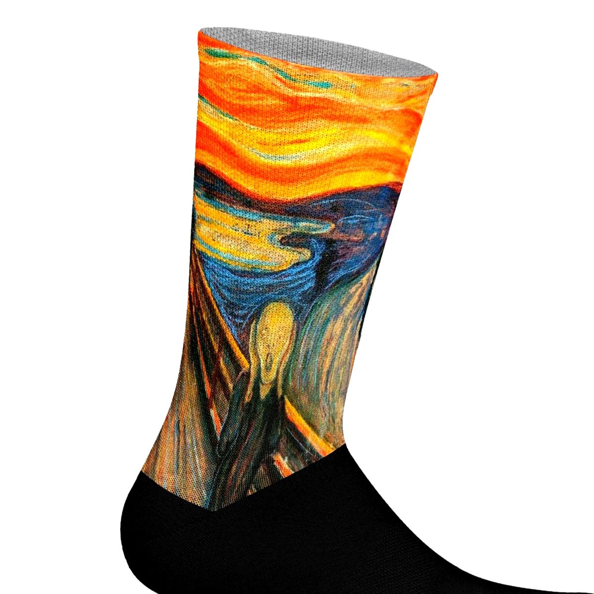 Künstlerische Socken mit Schrei-Print