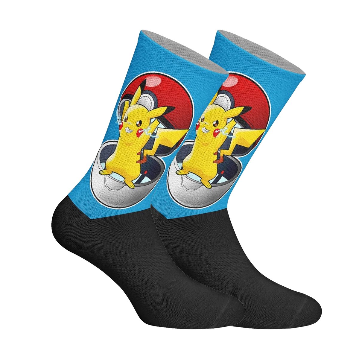 Pikachu Pokéball Grafik-Socken